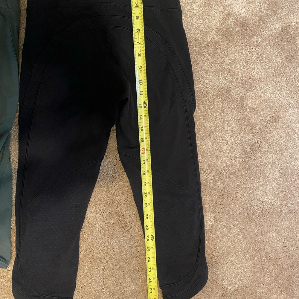 Bundle Lululemon Capri Leggings 6 Green & Black. - Picture 7 of 9